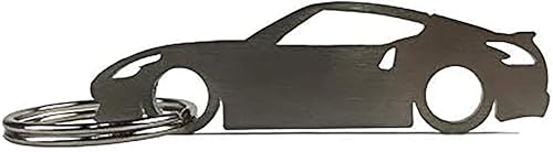 Boostnatics Llavero de silueta compatible con llavero 370Z, Acero inoxidable