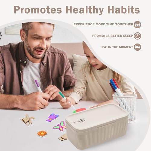 Image of Lockable Storage Box, Small Lock Box with Combination Code for Phone /Medicine Safe /Food Home /Refrigerator /Office /Personal Items /Travel /Gift,9.25 x 5.04 x 3.62''