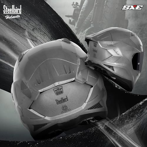Image of Steelbird SBH 61 SXE Pinlock ISI and Dot Certified Full Face Helmet for Men and with Inner Silver Sunshield