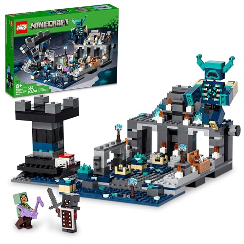 Construcción, Toy Lego® Minecraft® 21246 La Batalla en la Oscuridad Profunda; Set de Juego de Aventuras basado en el Videojuego; Gran Warden construible; Regalo para niños a...