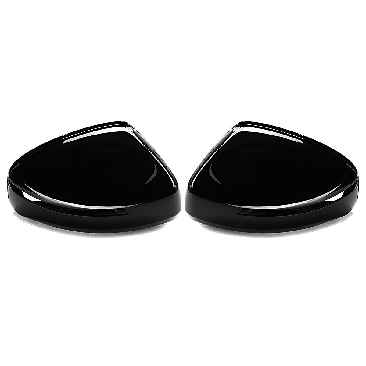 Coque de rétroviseur de voiture de rechange pour R8 42 07-15 pour TT pour TTS pour TT pour RS 8J MK2 07-14 - Capuchons de rechange pour rétroviseurs latéraux - Noir brillant (fibre de carbone