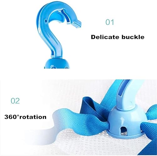 Miniatura 3 de JTB Estante de secado de flores, secadora de ropa de malla potable, de doble capa para colgar suéter de secado de malla plegable para colgar ropa de