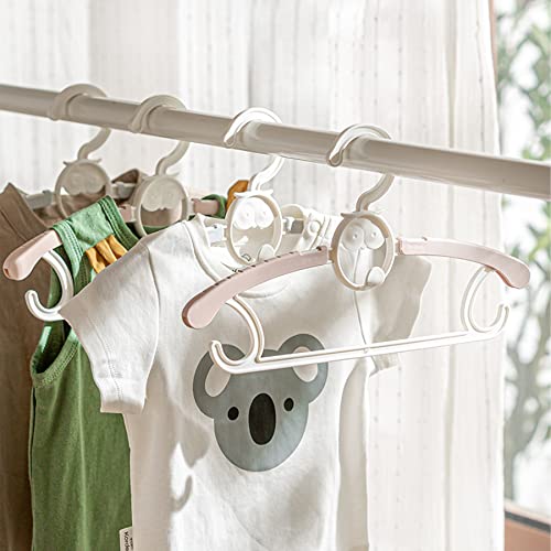 Domiella Adjustable Baby Clothes Hangers For Nursery,Plastic Children Closet Hangers Non-Slip Kids Hangers Space Saving Extendable Newborn Hangers (Pink+Gray 20-Pack) #TOP7