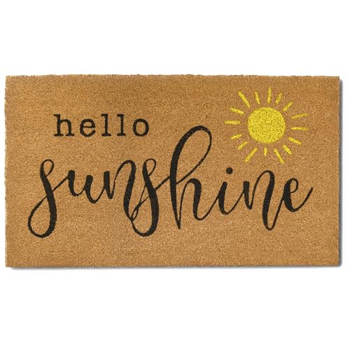 Hello Sunshine Door Mat 30x17 Inch Sunshine Rug Summer Welcome Mat Coir