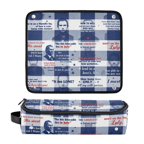 Bolsa de viaje para herramientas de cabello con tapete resistente al calor, diseño doble capa para plancha y accesorios, color azul marino con patrón de cuadros miniatura 3