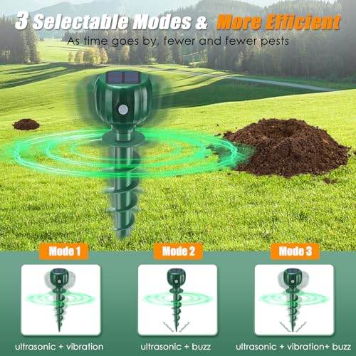 Letyet QMR01-B Mole Repellent Solar Powered thumb #5