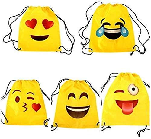 Lote de 15 Mochilas Decorativas Infantiles Emoticonos. Material Escolar. Regalos Originales
