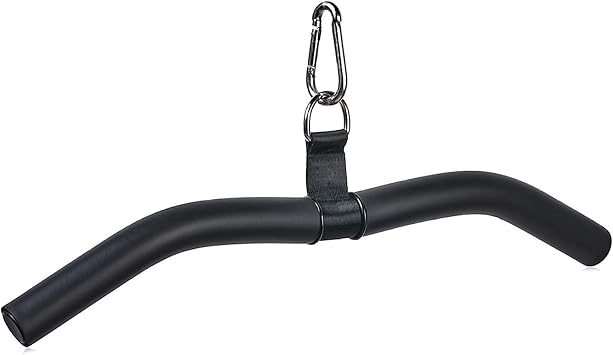 Pulldown Bar Attachment for Pulley Cable Machine, Tricep Press Down Bar with Rubber Handle, Pull Down Accessories for Gym, Strength Workout, Muscle Building