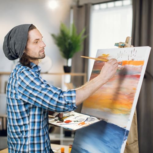 Koncci 2er-Set Leinwand zum Bemalen, 50x70CM Keilrahmen Leinwand Groß, Weiße Leinwände zum bemalen für Acrylfarben Ölgemälde, Canvas für Anfänger und Künstler