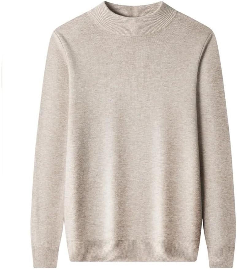 Men's Cashmere Sweater Half Turtleneck Jumper Knitted Pullover