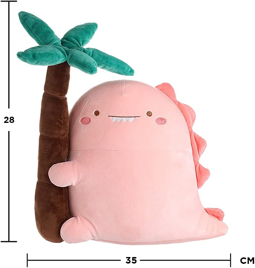 MINISO Palm Tree Dinosaur Plush Toy with detachable palm tree