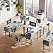 DUMOS L Shaped Desk Computer Gaming Corner Table 50 Inch Home Office Writing Student Work PC Workstation with Side Storage Bag CPU Stand for Bedroom Small Spaces
