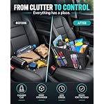 Car Seat Organizer, Collapsible Front Seat Storage Box, Black - Image 3