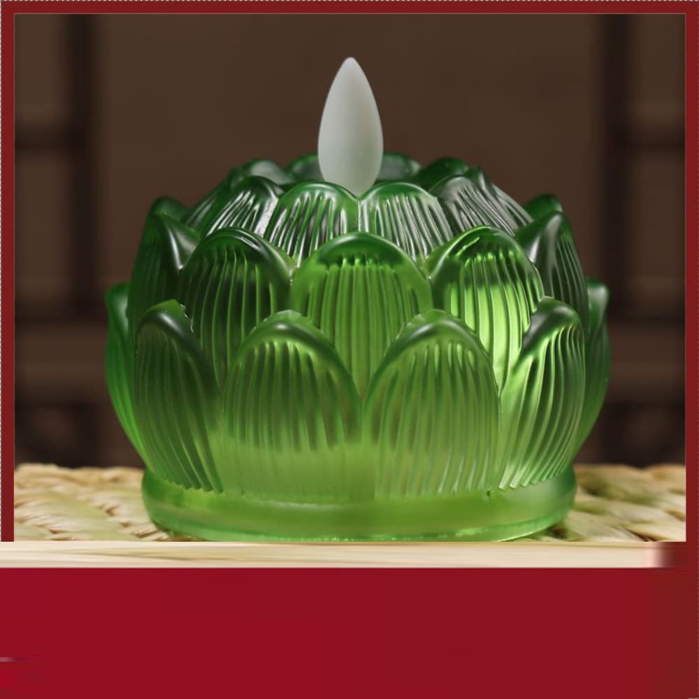 XIALON 1 Pair 7.5cm LED Supply for Buddha Lamp Electronic Candle Lamp Permanent Light Lotus Lamp Buddha