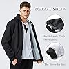 LBL Men's Hoodies Full Zip Up Fleece Jacket Casual Hooded Sweatshirt Plus Size Winter Warm Coat W11 Black 3XL #3