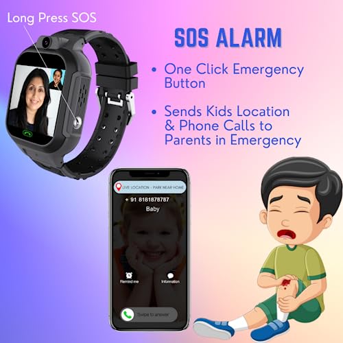 Image of sekyo Carepal Pro Smart Watch for Kids, Boys, Girls and Boys with Many Smart Features, Video Calling, Location Tracking(Carepal pro Black and S23 Ultra Black Combo for Men and Kids)