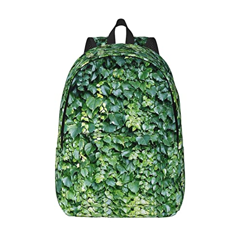 Sac à dos en toile léger ALLOCS noir M pour éviter le mal de dos avec style végétal unique