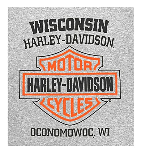 Harley-Davidson Men's Bar & Shield Logo Chest Pocket Short Sleeve T-Shirt - Gray2