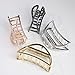 Vintage Metal Hair Claw Hair Jaw Clips Hair Clamp Accessories for Women (Semicircle, Silver)