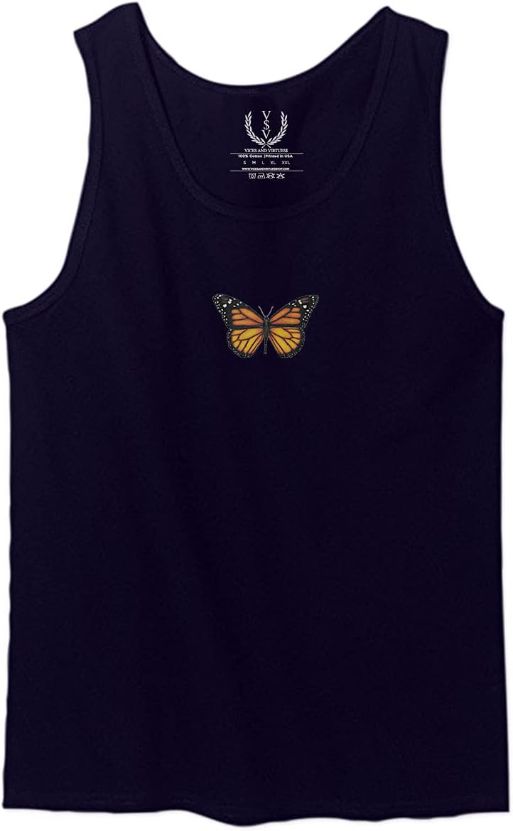 0374. Aesthetics Summer Cute Butterfly Print Graphic Men's Tank Top