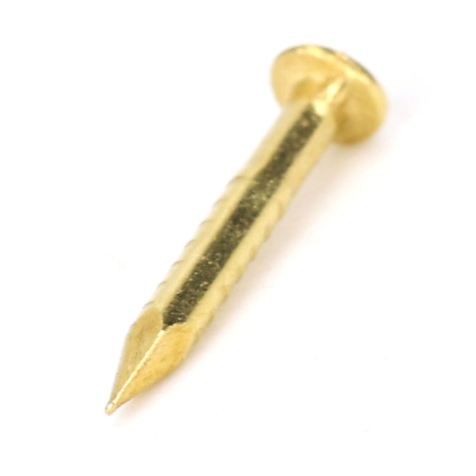 Uñas pequeñas doradas, kit surtido de 100 clavos de hardware de cabeza redonda, clavos de latón de cabeza redonda, accesorios de uñas de acabado pequeños para el hogar, madera, para colgar