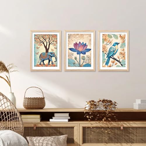 Image of kotart Modern Art Digital Painting for Wall Decoration - Natutre Inspired Wall Art Prints for Living Room Bedroom Office Room Decor (13X17 INCH, C) Pack of 6