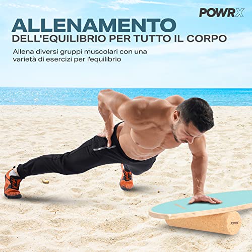 POWRX Balance Board Legno - Tavoletta