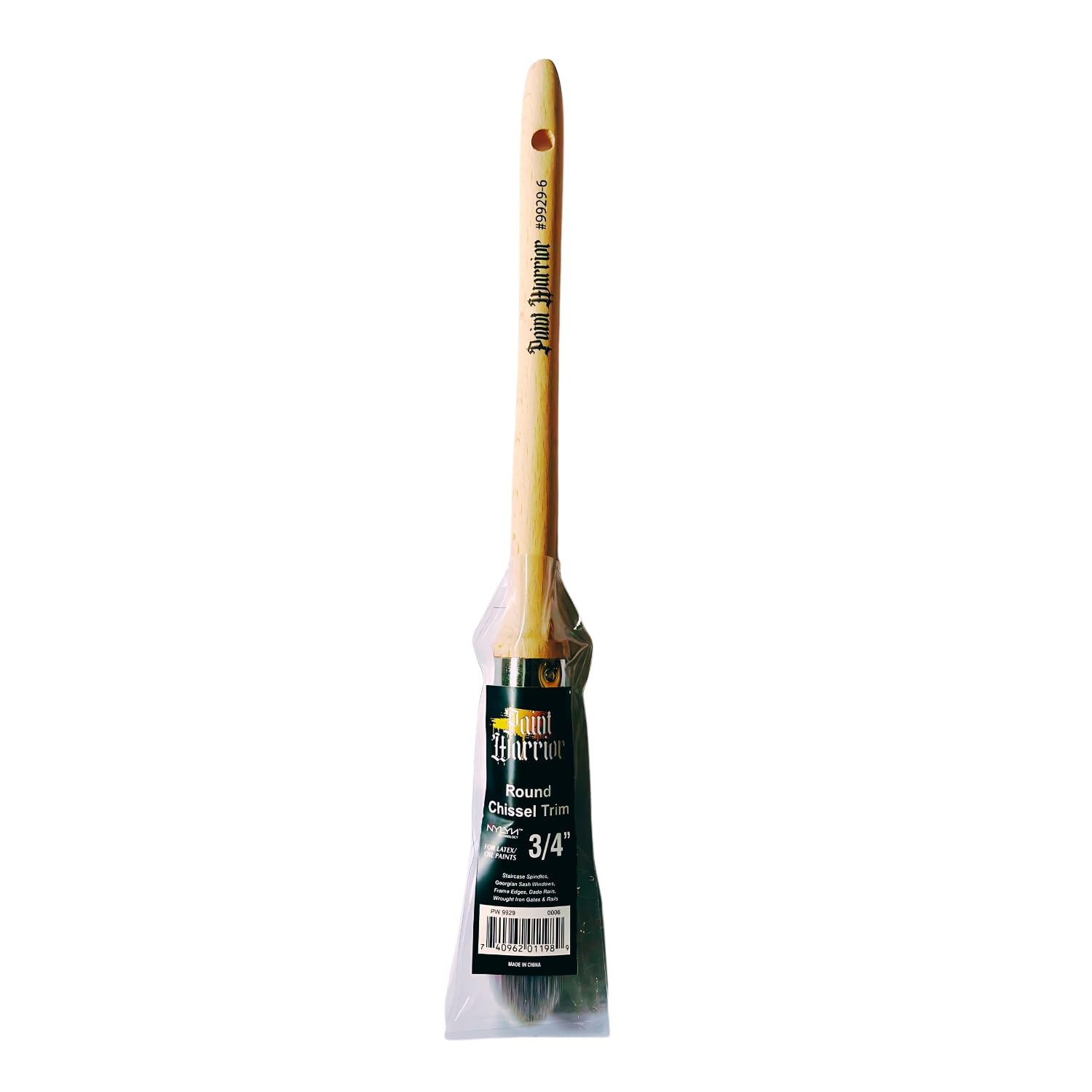 Paint Warrior - Juego Brochas Pintura, 4 Pinceles de Banda de 10 mm, 14 mm, 16 mm y 18 mm