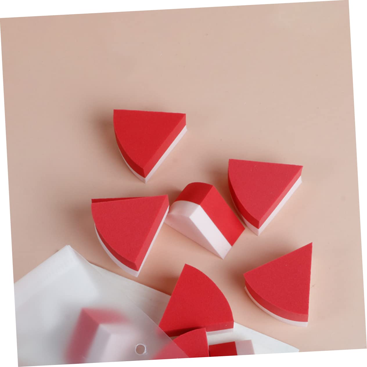 FOMIYES 20pcs Dual Use Beauty Puff Triangle Powder for Foundation and Blush Application Makeup Tool for Finish