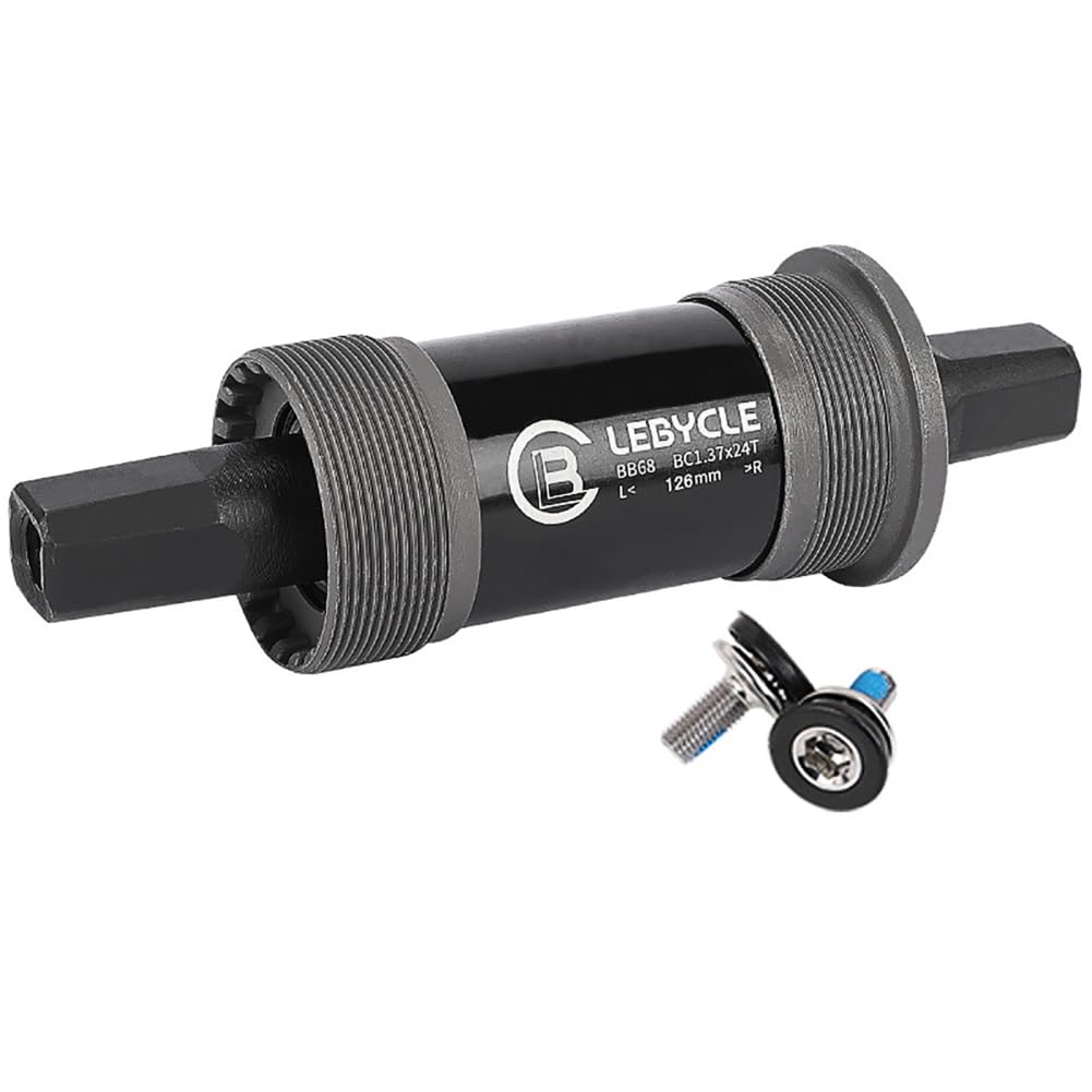 JIASHUNHE Bottom Bracket Bottom Bracket Threaded With Screws Bike Hollow Axle 110.5/113/118/120/122.5/126mm(126M)