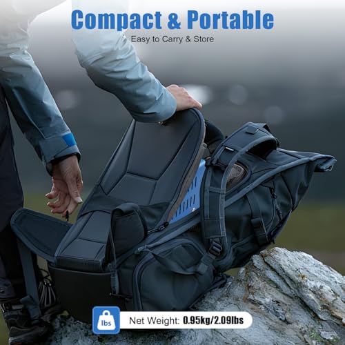 Generador portátil de manivela manual de 20 W para camping y emergencias, con carga USB, color azul miniatura 4