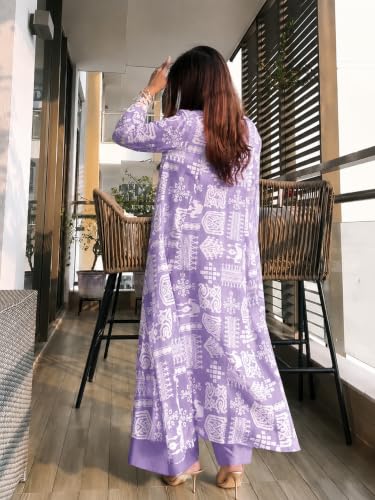Image of ANNI Designer Kurta Sets for Women Viscose Printed | Kurta with Dupatta Set | A Line Kurti Set for Women | Square V Neck 3 /4 Sleeve Ethnic Outfit | Designer Indian Kurti Stylish Clothing