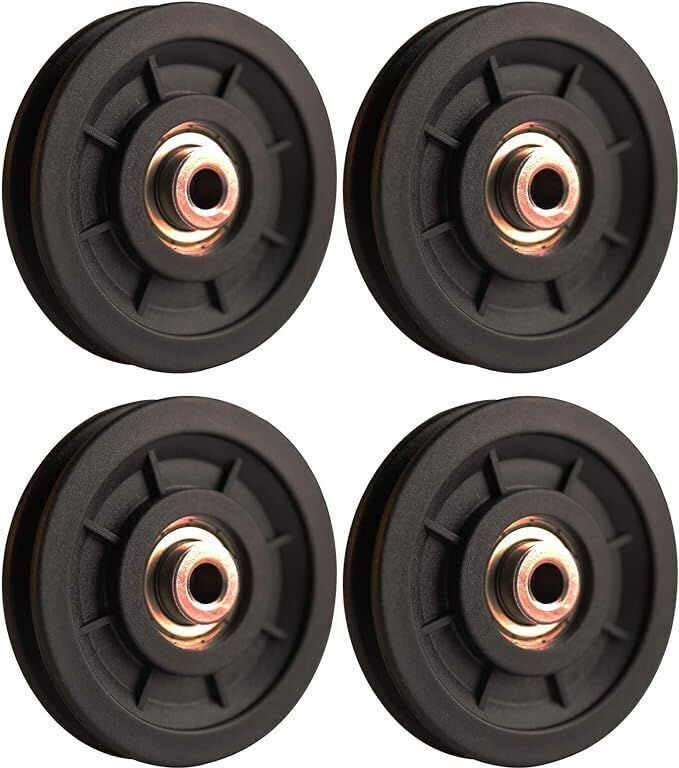 4" Gym Pulley Wheel with Inbuilt Bush & Bearing - Machine Attachments Pack of 4 Multi-Training Bar ()-picture-21