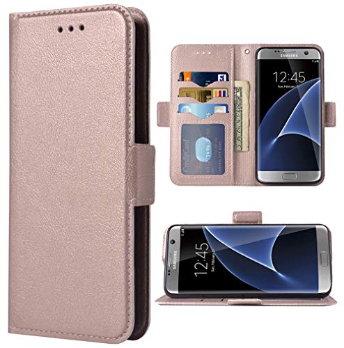 WWAAYSSXA Phone Case for Samsung Galaxy S7 Edge Folio Flip Wallet Case,PU Leather Credit Card Holder