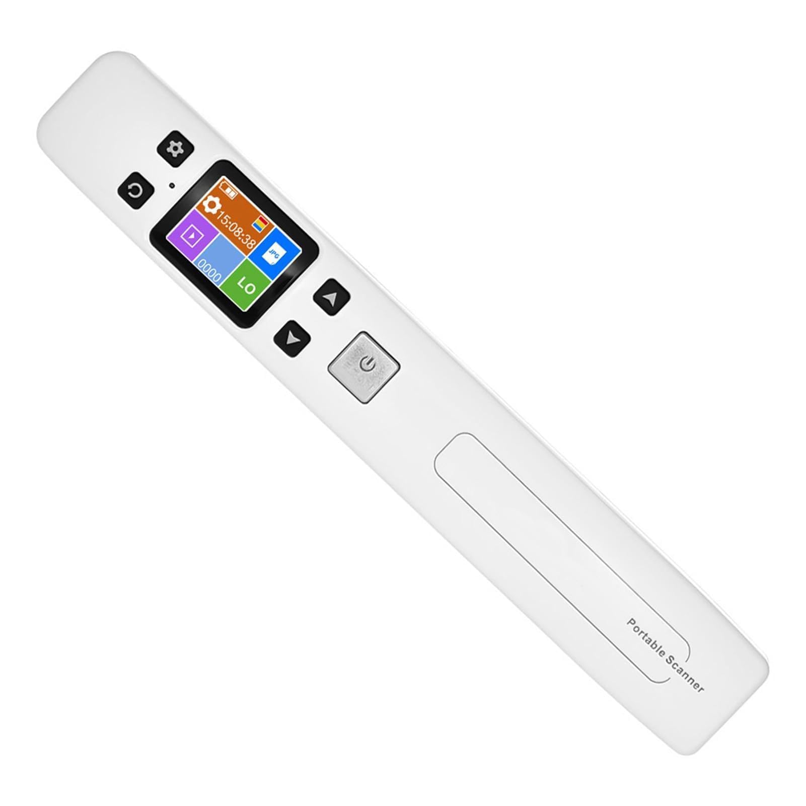 Scanner Portatif WiFi pour Livres de Reçus Professionnels, Scanner Portable de Documents et D'images, Format A4 1050 DPI JPG/PDF, Rechargeable, Blanc, pour Bureau Voyage (Fonction Wi-FI)