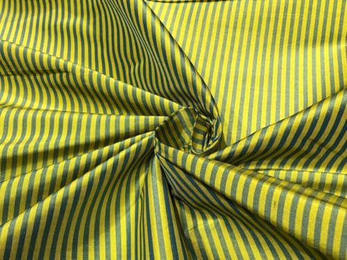 Tissu en soie pure Dupioni à rayures 137cm | Couture et ameublement