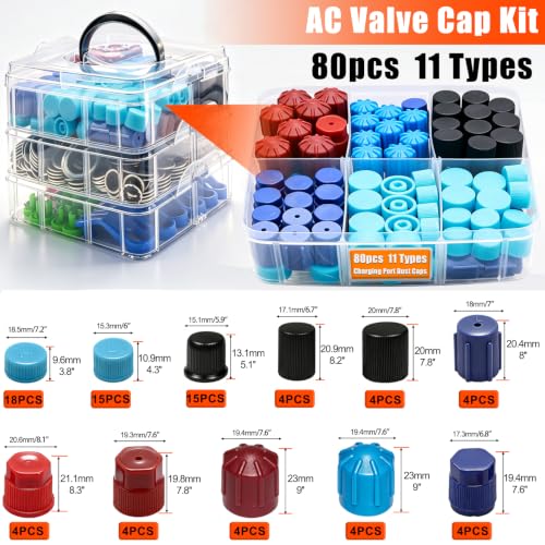 Image of Taiss 6 Set Car A /C Repair Kits,102PCS A /C Valve Core Kit+270pcs O Ring Seals+80pcs Valve Core Caps+45pcs A /C Compressor Seal Washers+16PCS AC Fuel Line Disconnect Tool Set+4PCS Oil seal hook(517PCS)