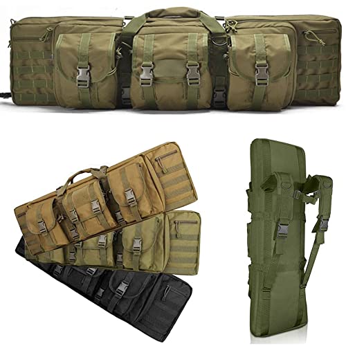 LGESR Taktischer Doppelgewehrkoffer, Doppelt gepolsterter Gewehrtaschen-Rucksack, Outdoor-Camping-Schrotflintentasche, 600D Oxford Tuch Tactical Range Bag Shotgun Aufbewahrungstasche Cover