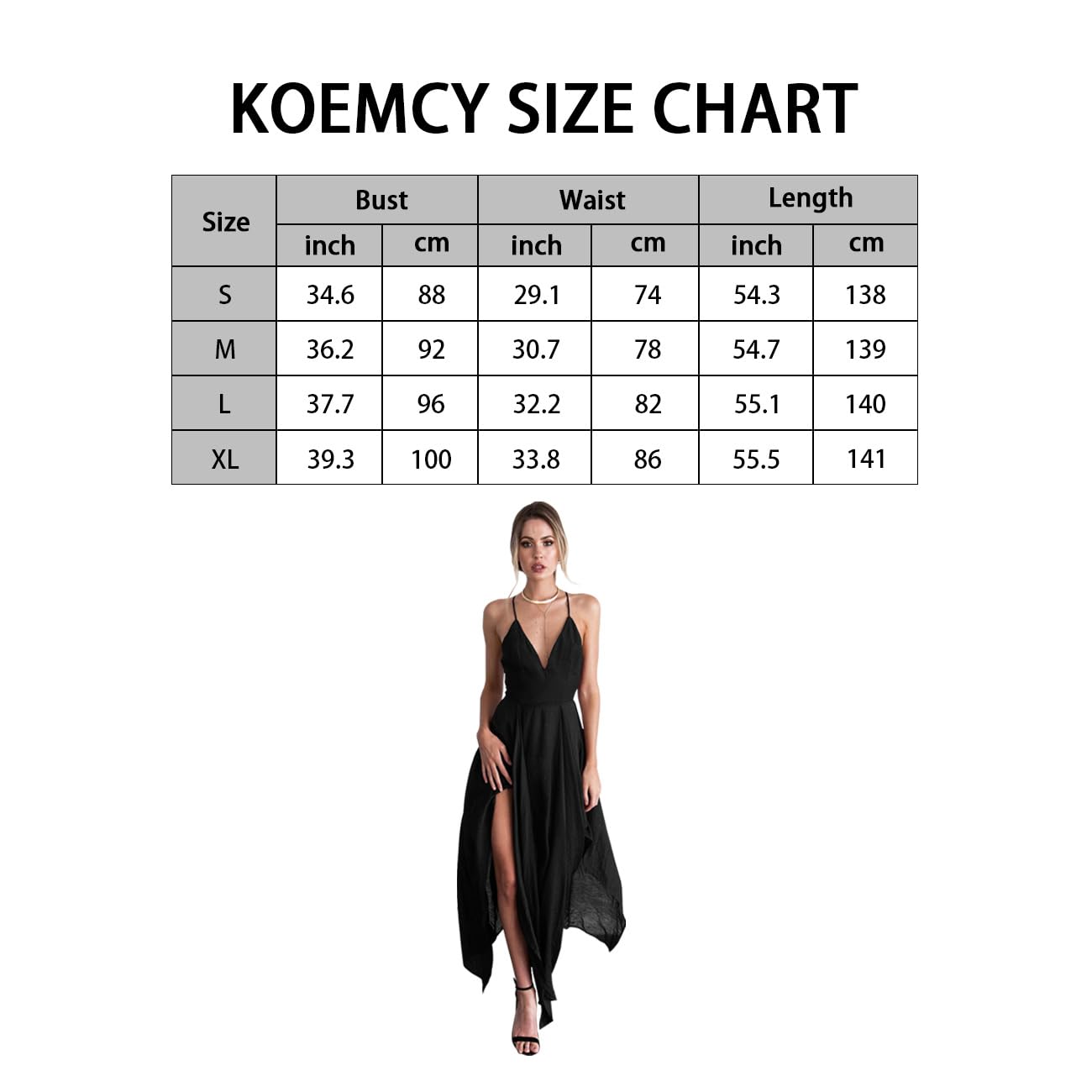 Vestito Donna Eleganti Senza Maniche Scollo a V Bodycon Senza Schienale Vestito Estivo Spaghetti Strap Aderente Vestito con Spacco da Cocktail Festa Party