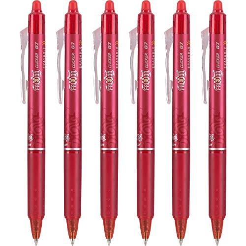 Stylos gel effaçables Pilot FriXion à pointe fine rouge pour écrire sans rature