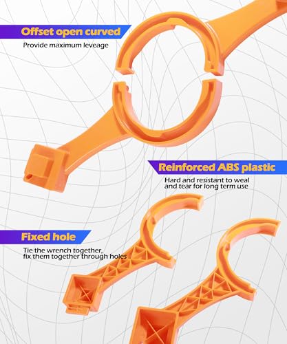 Image of SCUARI 2PCS Cleanout Plug Wrench, RV Sewer Hose Wrench, 3-Inch & 4-Inch, RV Accessories