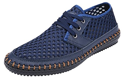 MIXSNOW Men's Poseidon Slip-On Loafers Water Shoes Casual Walking Shoes Dark Blue48