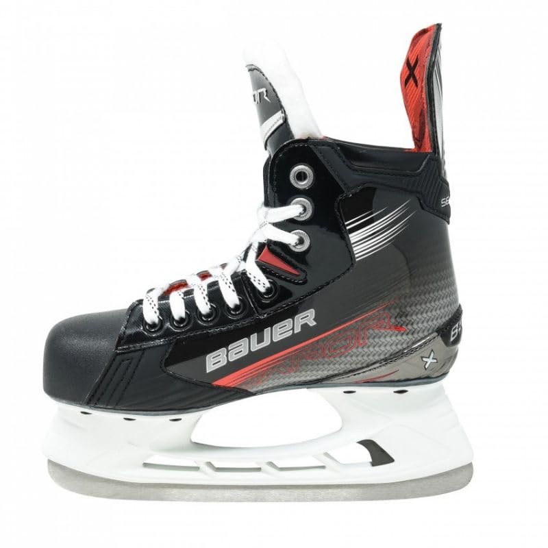 Bauer Patins à Glace Vapor Select Junior Noir Polyuréthane Lacet Synthétique Métal Unisexes-Enfants Jeunes Joueurs Enfants