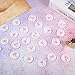 Qilery 50 Pcs Pink Baby's Breath Wax Seal Stickers Dry Floral Self Adhesive Envelope Wax Seal Stamp Stickers Bulk for Wedding Invitation Bridal Shower Birthday Party Letter Greeting Card Gift Wrapping