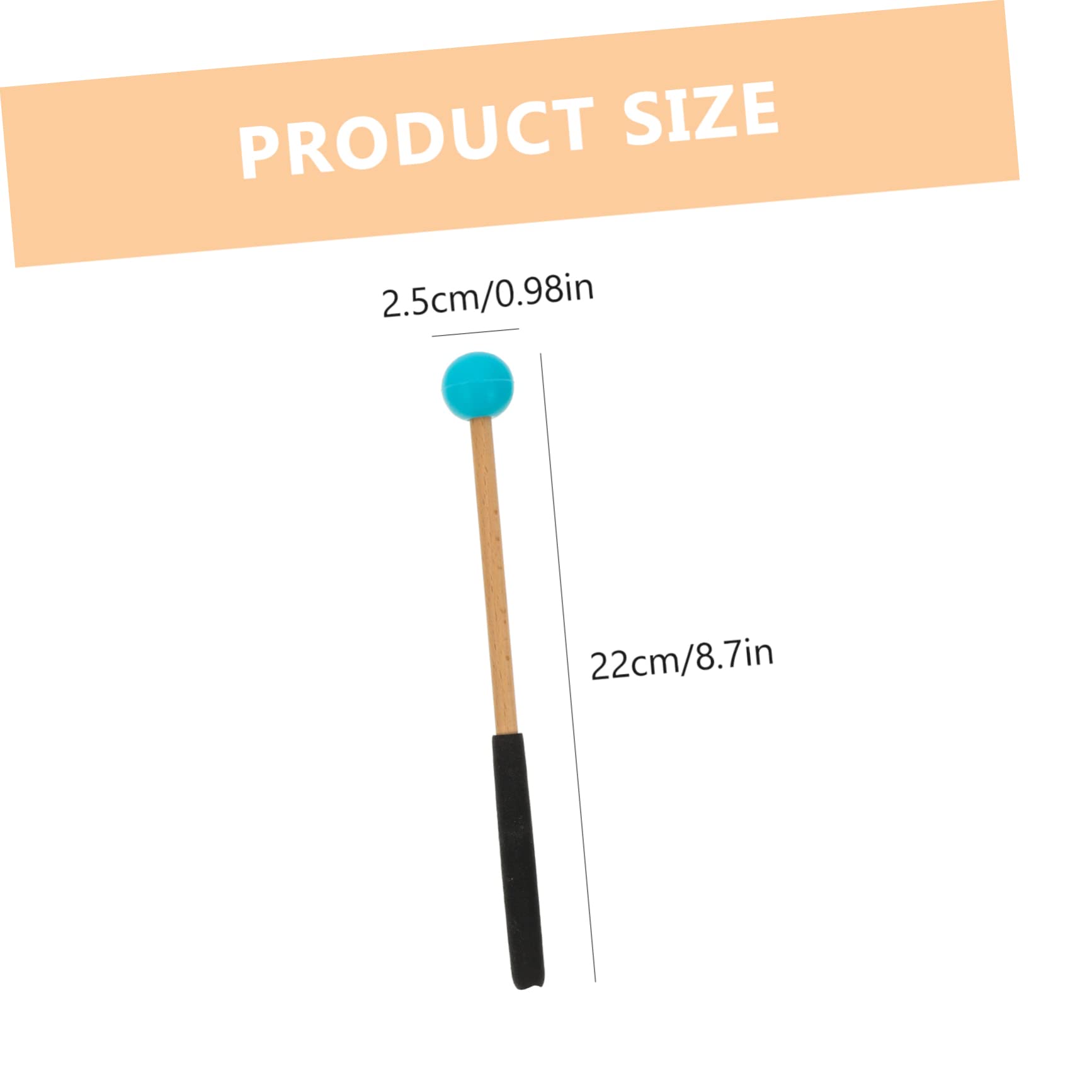 ifundom 6pares Baquetas De Percusión Para Marimba y De Lengua Palillos Mango Ergonómico Accesorios Para Instrumentos De Percusión