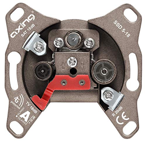 SSD 5-18 Universal Sat Durchgangsdose mit 18 dB Anschlussdämpfung für Unicable-Systeme (SAT / TV / R)