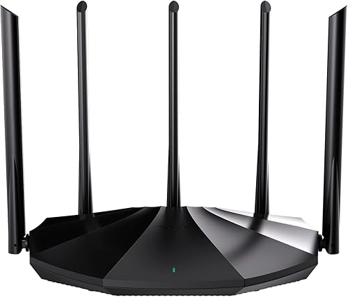 Tenda Router WiFi 6 para el hogar, enrutador Gigabit de doble banda AX1500 para Internet inalámbrico, cobertura de largo alcance con 5 antenas