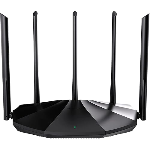 Tenda WiFi 6 Router for Home, AX1500 Dual Band Gigabit Router for Wireless Internet, Long Range Coverage with 5 * 6dBi High-Gain Antennas, 4 Gigabit Ports, Support WPA3, IPv6, Parental Control(RX2Pro)