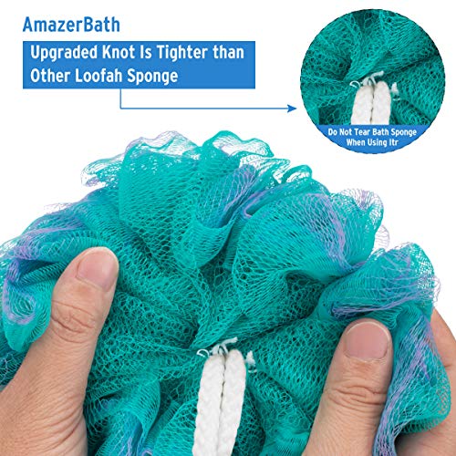 image for AmazerBath Shower Bath Sponge 60g/PCS Shower Loofahs Balls for Body Wa