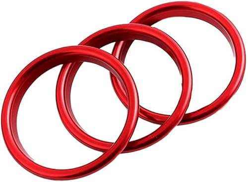 Miniatura 4 de Adorno de salida de ventilación de aire acondicionado de coche para Mazda MX-5 MX5 Mazda 2 CX-3 CX3 RF ND Accesorios de coche (Anillo interior rojo)